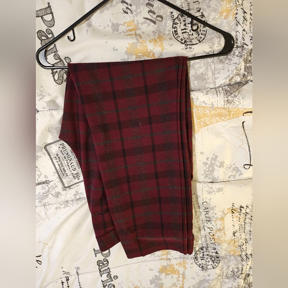Red and Black Plaid Pants - Picture 3 of 3